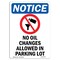 Signmission OSHA Notice, 7" Height, No Oil Changes Allowed Sign With Symbol, 7" X 5", Portrait OS-NS-D-57-V-14703 - alternate 1
